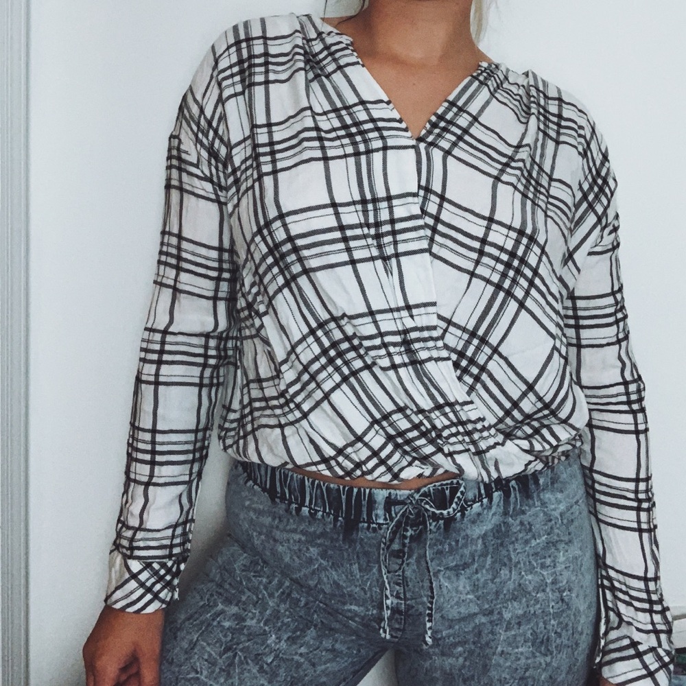 blu pepper plaid top